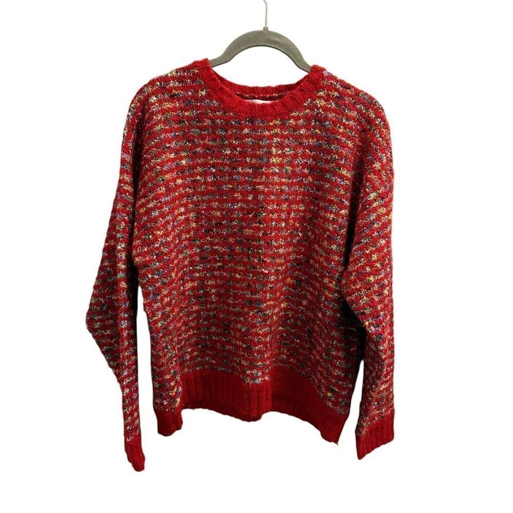 Vintage red multicolored Countryside Classics medium sweater